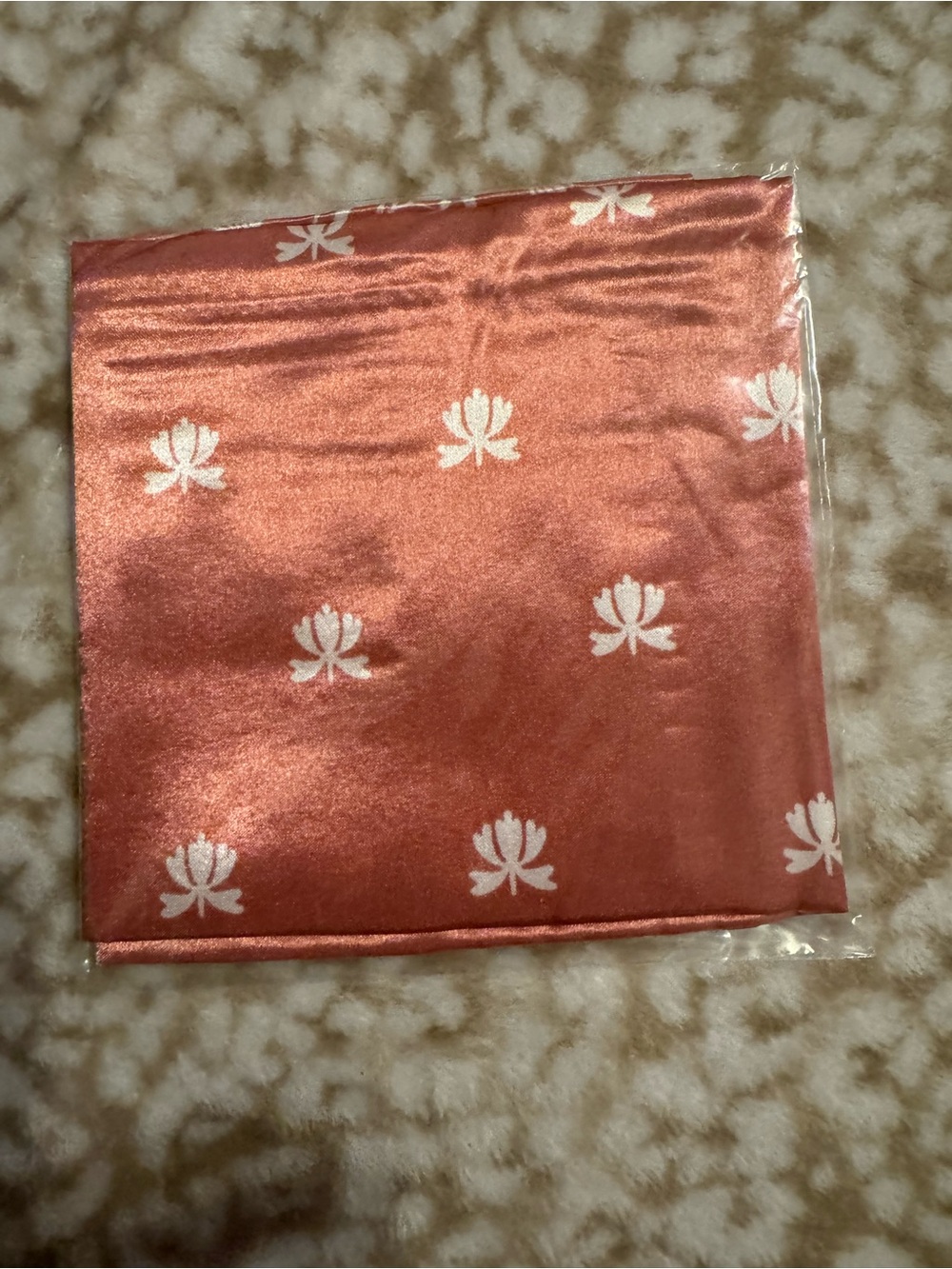 NEW Pack of Six Satin Floral Scarves - Orange, Teal, Rose, Peach, Blue, Yellow - Picture 4 of 8